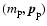 $(m_{\rm p}, {\vec p}_{\rm p})$