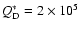 $Q\ensuremath{_{\rm D}} ^* = 2\times 10^5$