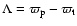 $\Lambda = \varpi _{\rm p}- \varpi _{\rm t}$