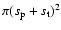 $\pi(s_{\rm p}+ s_{\rm t})^2$