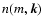 $n(m,{\vec k})$
