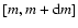 $[m, m+\ensuremath{{\rm d}} m]$