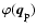 $\varphi({\vec q}_{\rm p})$