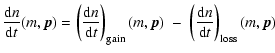 $\displaystyle {\ensuremath{{\rm d}} n \over \ensuremath{{\rm d}} t}
(m, {\vec p...
...}} n \over \ensuremath{{\rm d}} t
\right)\ensuremath{_{\rm loss}} (m, {\vec p})$
