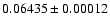 $0.06435\pm0.00012$
