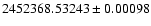 $2452368.53243\pm0.00098$