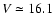 $V\simeq16.1$