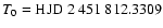 $T_{0}={\rm HJD}~2~451~812.3309$