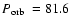 $\mbox{$P_{\rm orb}$ }=81.6$