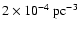 $2\times10^{-4}~{\rm pc}^{-3}$
