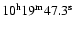 $10^{\rm h}19^{\rm m}47.3^{\rm s}$