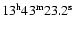 $13^{\rm h}43^{\rm m}23.2^{\rm s}$