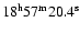 $18^{\rm h}57^{\rm m}20.4^{\rm s}$