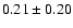 $0.21\pm0.20$