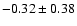 $-0.32\pm0.38$