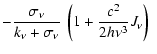 $\displaystyle - {\sigma_\nu \over {k_\nu + \sigma_\nu} } ~
\left( 1+ {c^2 \over {2h\nu ^3}} J_\nu \right)~$