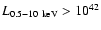 $L_{0.5{-}10~{\rm keV}}>10^{42}$