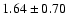 $1.64 \pm 0.70$