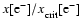 $x[{\rm e}_{}^{-}]/x_{\rm crit}^{}[\rm e_{}^{-}]$
