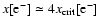 $x[{\rm e}_{}^{-}] \simeq 4 x_{\rm crit}[{\rm e}^{-}]$