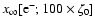 $x_{\infty}[{\rm e}_{}^{-}; 100 \times \zeta_0]$