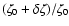 $(\zeta _0 + \delta \zeta )/\zeta _0$