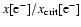 $x[{\rm e}_{}^{-}]/x_{\rm crit}[ {\rm e}_{}^{-}]$