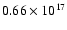 $0.66 \times 10^{17}$