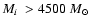 $\mbox{$M_i$ }>4500~\mbox{$M_{\odot}$ }$