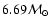 $6.69\cal{M}_{\odot}$