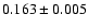 $0.163\pm0.005$