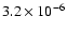 $3.2\times10^{-6}$