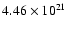 $4.46\times10^{21}$