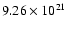 $9.26\times10^{21}$
