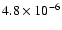 $4.8\times10^{-6}$