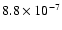 $8.8\times10^{-7}$