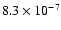 $8.3\times10^{-7}$