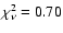 $\chi^2_{\nu} = 0.70$