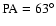 $\rm PA=63^\circ$