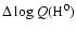 ${\Delta \log Q(\rm H^0)}$