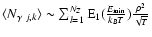 $\langle
N_{\gamma~j,k}\rangle\sim\sum_{l=1}^{N_Z}{\rm E}_1(\frac{E_{{\rm min}}}{k_B T})\frac{\rho^2}{\sqrt{T}}$