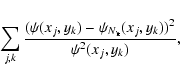 \begin{displaymath}\sum_{j,k}\frac{(\psi(x_j,y_k)-\psi_{N_{{\rm it}}}(x_j,y_k))^2}{\psi^2(x_j,y_k)},
\end{displaymath}