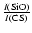 $\frac{I({\rm SiO})}{I({\rm CS})}$