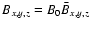 $B_{x,y,z}=B_0 \bar{B}_{x,y,z}$
