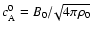 $c_{\rm A}^0=B_0/\!\sqrt{4 \pi \rho_0}$