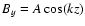 $B_y=A \cos(kz)$