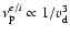 $\nu_{\rm p}^{e/i}\propto 1/v_{\rm d}^3$