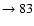 $ \rightarrow 83$