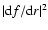 $\vert{\rm d}f/{\rm d}r\vert^{2}$