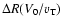 $\Delta R (V_{0}/v_{\rm T})$